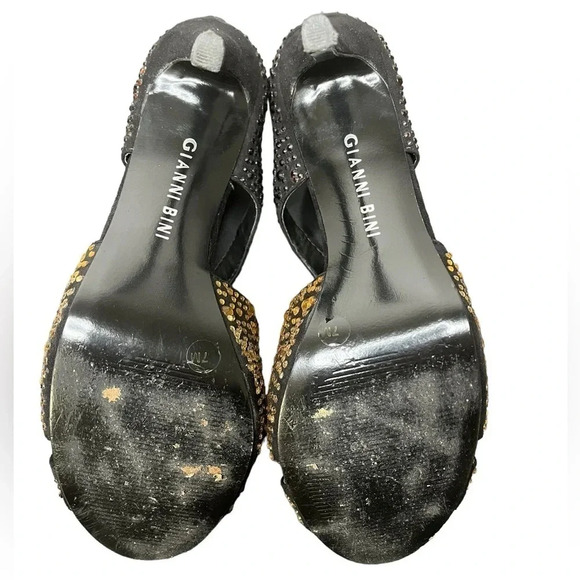 Gianni Bini gemstone red yellow black caged heels pumps size 7 - Picture 5 of 6